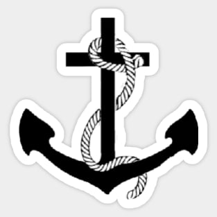 Cross Anchor Sticker